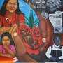 It Takes a Village to Raise a Child in collaboration with Noni Olabisi ©2009. Indoor mural at the Gilbert Lindsay Recreation Center. Commissioned by the LA Cultural Affairs Department.